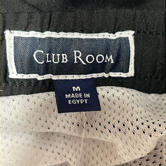 NWT CLUB ROOM | Men's Deep Black Quick-Dry Performance Solid 5" Swim Trunks M - Picture 4 of 6